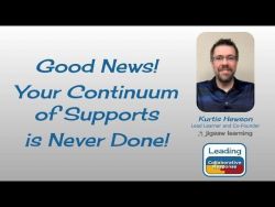 Good News! Your Continuum of Supports is Never Done! - Ep 16