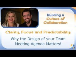 Clarity, Focus and Predictability: Why the Design of your Team Meeting Agenda Matters! - Ep 7