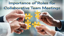 Why are roles critical to the success of collaborative team meetings?